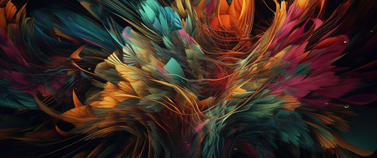 Abstract colorful oil paint texture background – AI generative