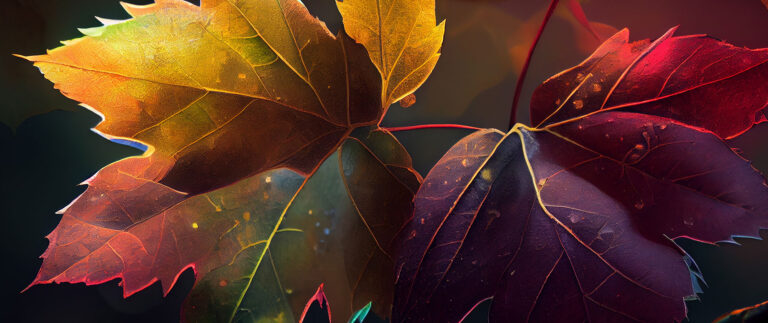 magical leaf created using AI Generative Technology